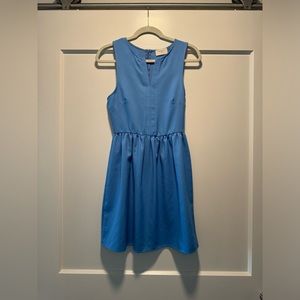 Blue V-Neck Dress